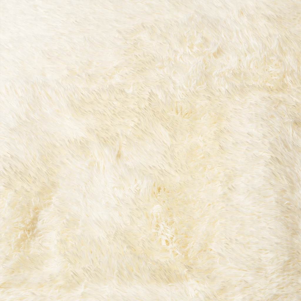 Tappeto Shaggy a Pelo Lungo NAVARRA Crema 200x290 cm poliestere
