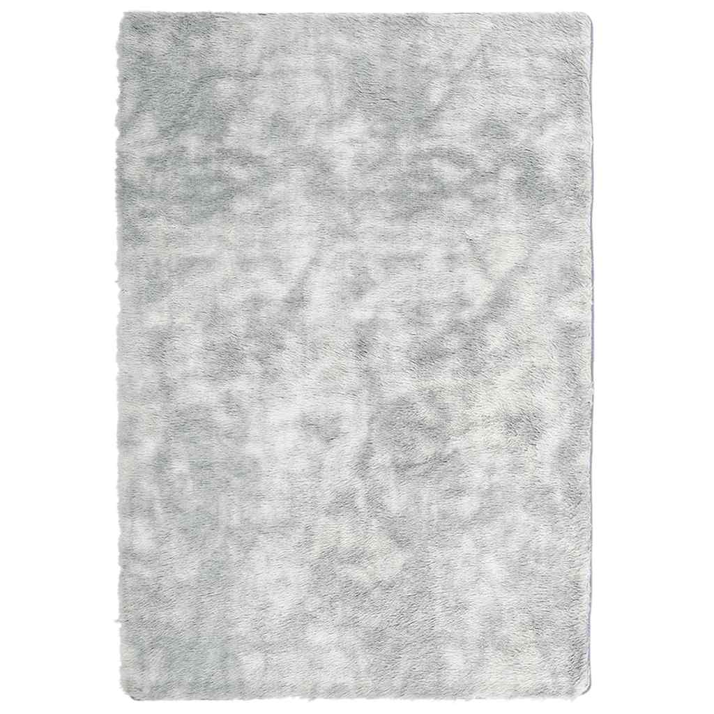 Tappeto Shaggy a Pelo Lungo NAVARRA Grigio Argento 200x290cm