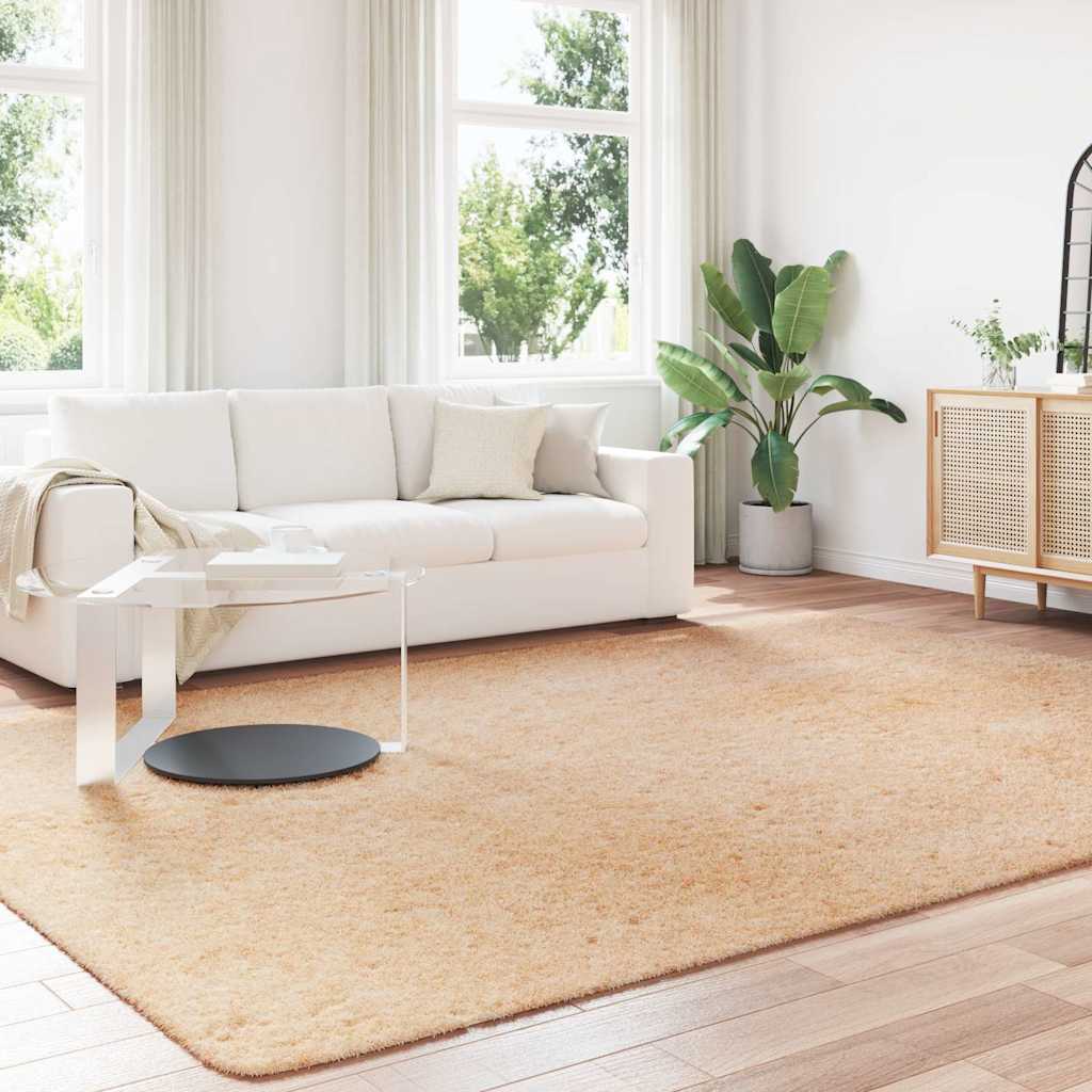 Tappeto Shaggy a Pelo Lungo NAVARRA Beige 240x340 cm poliestere