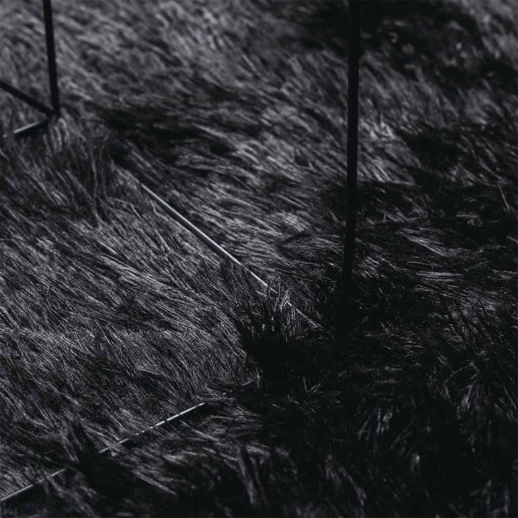 Tappeto Shaggy a Pelo Lungo NAVARRA Nero 240x340 cm poliestere