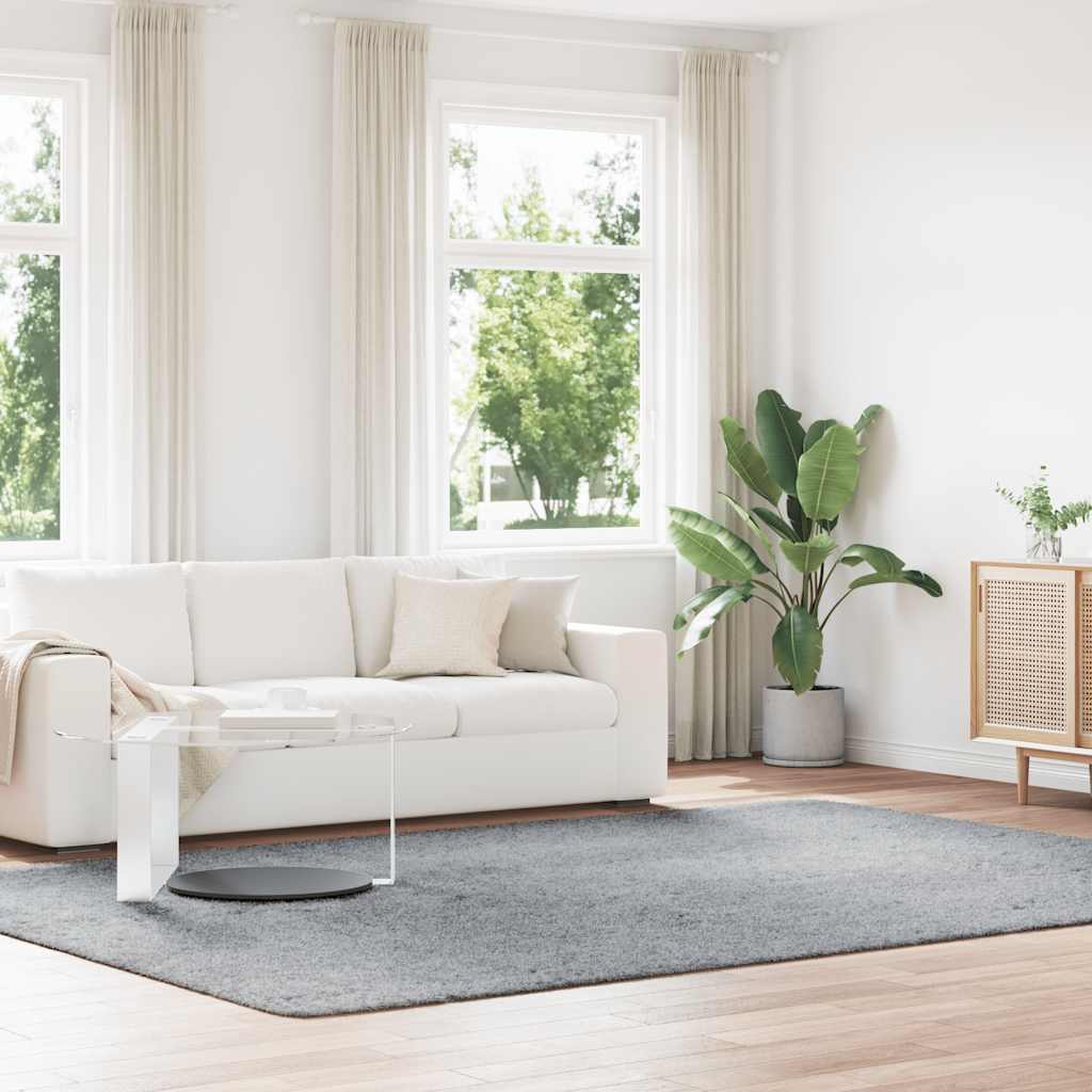 Tappeto Shaggy a Pelo Lungo NAVARRA Grigio Chiaro 240x340 cm