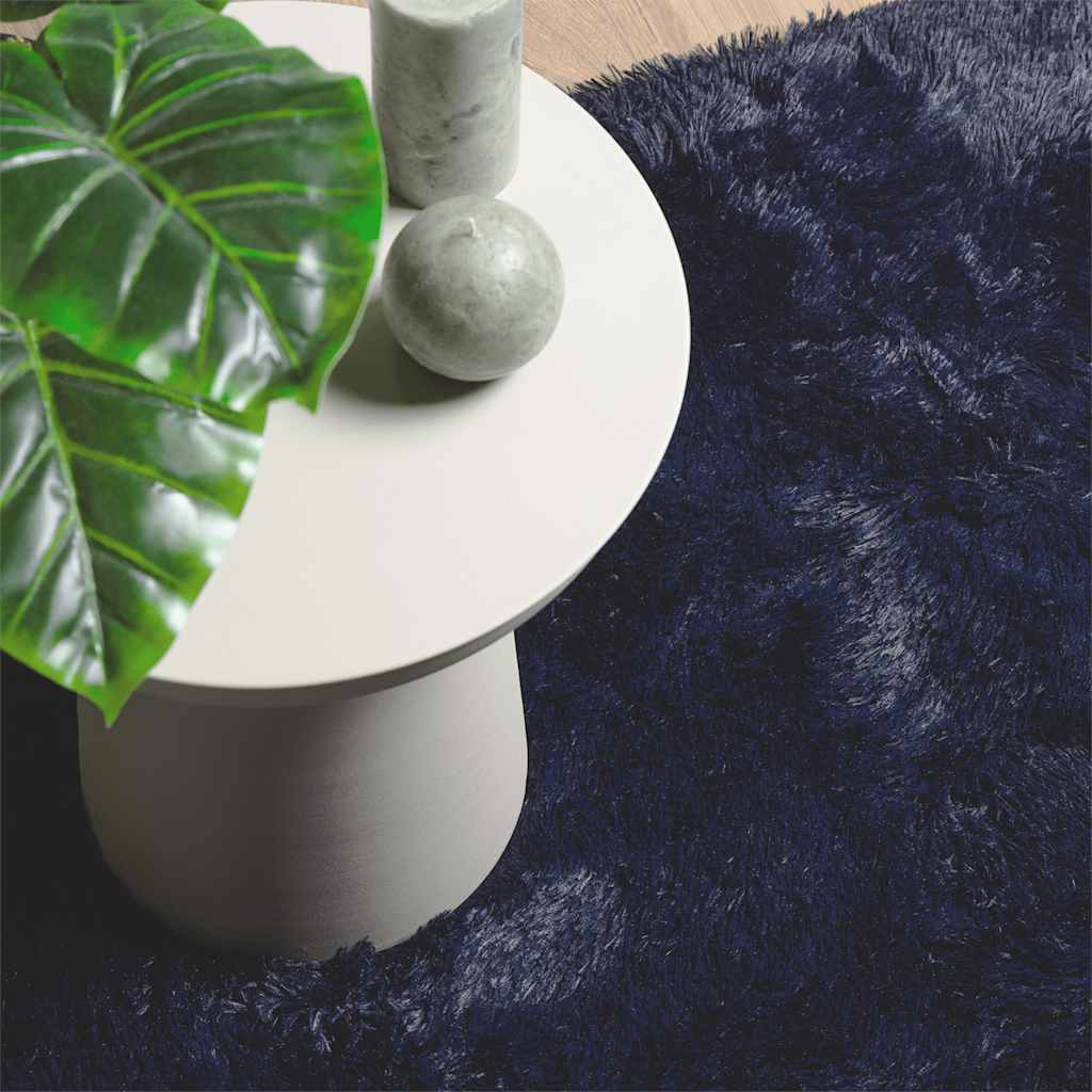 Tappeto Shaggy a Pelo Lungo NAVARRA Blu Marino 240x340 cm