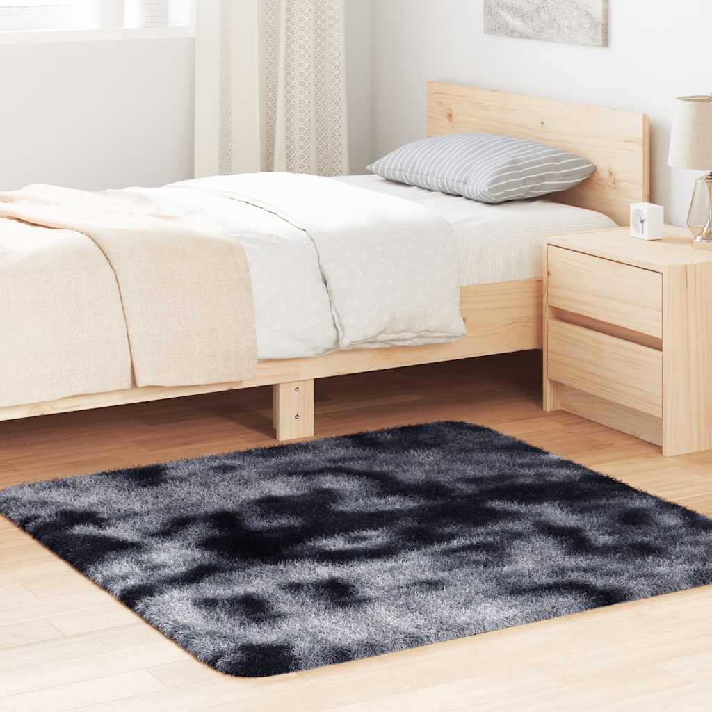 Tappeto Shaggy a Pelo Lungo NAVARRA Grigio Scuro 120x120 cm
