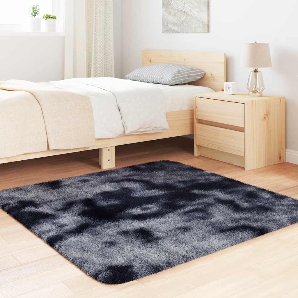 Tappeto Shaggy a Pelo Lungo NAVARRA Grigio Scuro 120x120 cm