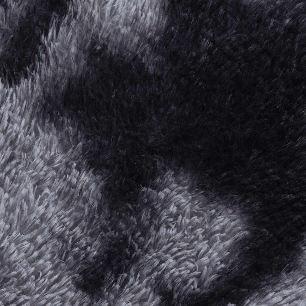 Tappeto Shaggy a Pelo Lungo NAVARRA Grigio Scuro 120x120 cm