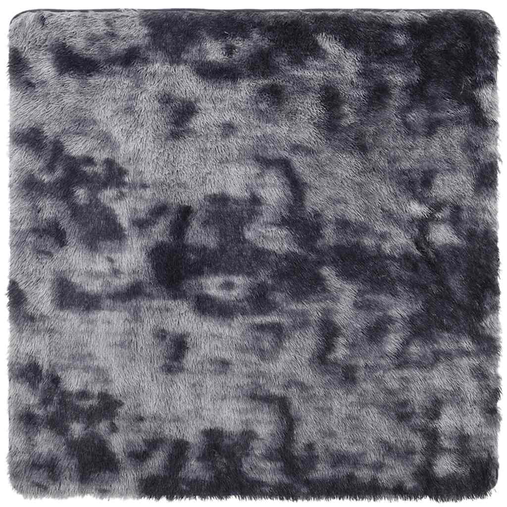 Tappeto Shaggy a Pelo Lungo NAVARRA Grigio Scuro 160x160 cm