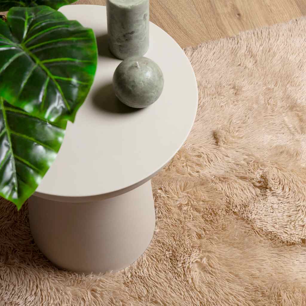 Tappeto Shaggy a Pelo Lungo NAVARRA Beige 240x240 cm poliestere