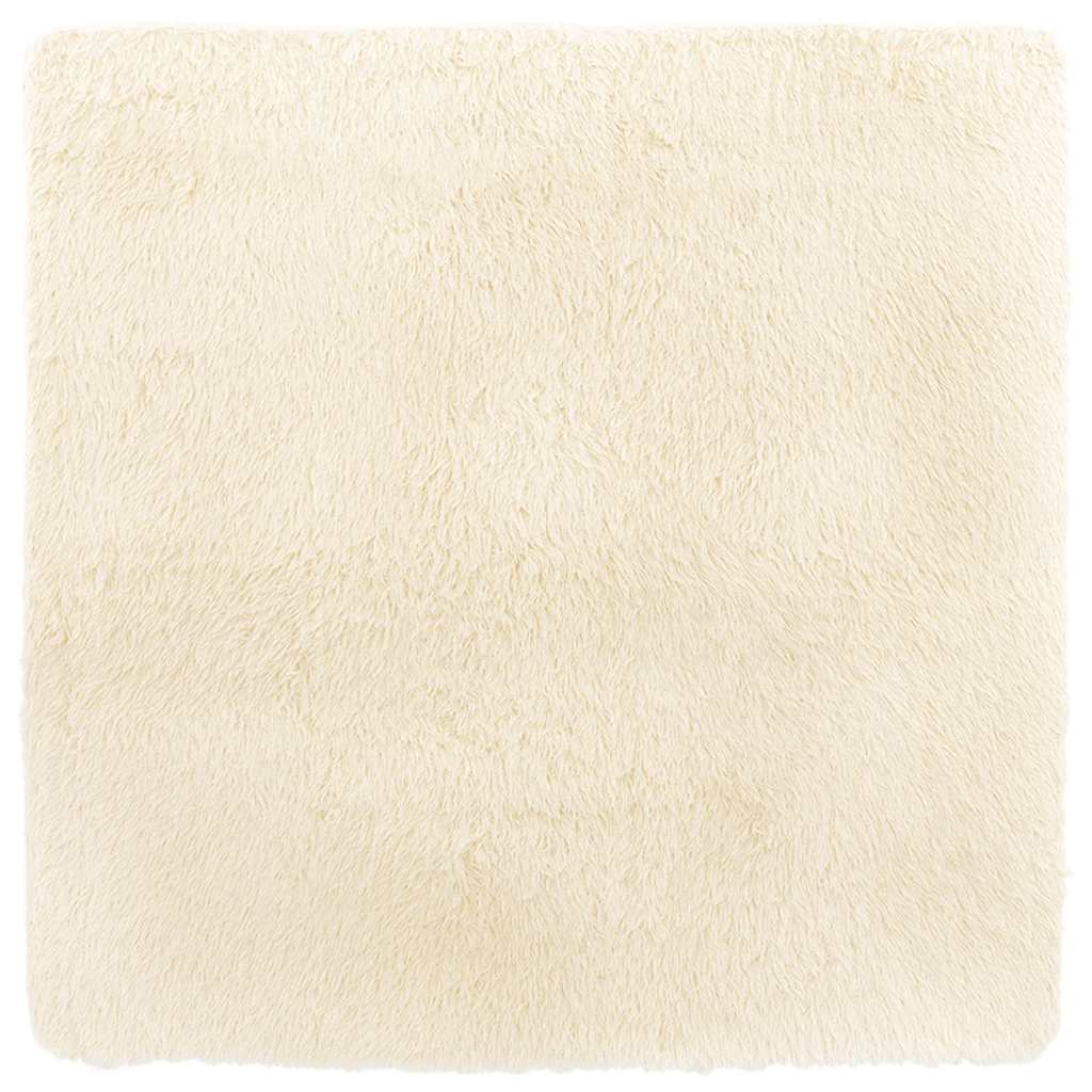 Tappeto Shaggy a Pelo Lungo NAVARRA Crema 240x240 cm poliestere