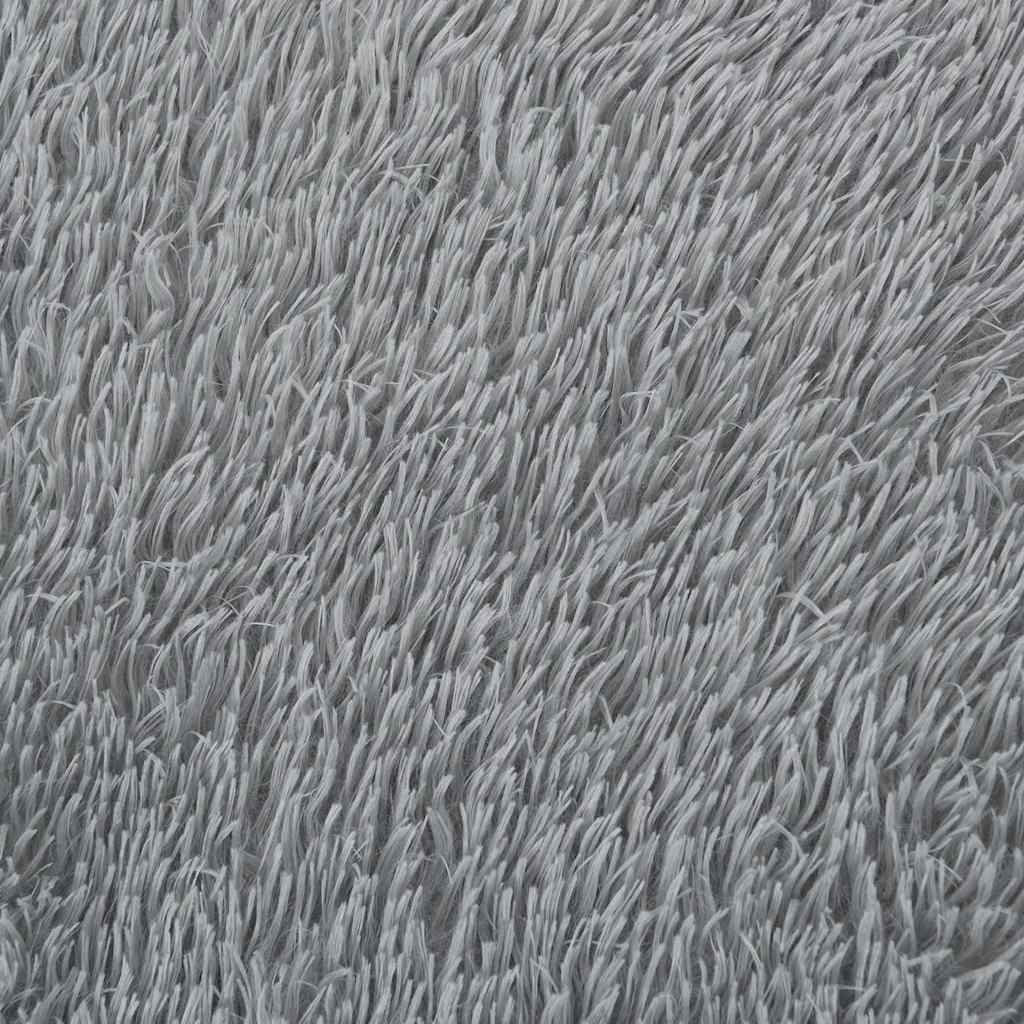 Tappeto Shaggy a Pelo Lungo NAVARRA Grigio Chiaro 240x240 cm