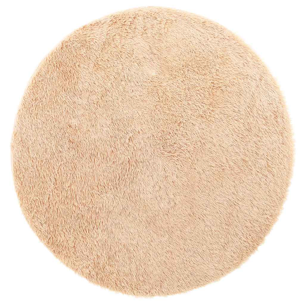 Tappeto Shaggy a Pelo Lungo NAVARRA Beige 100x100 cm poliestere