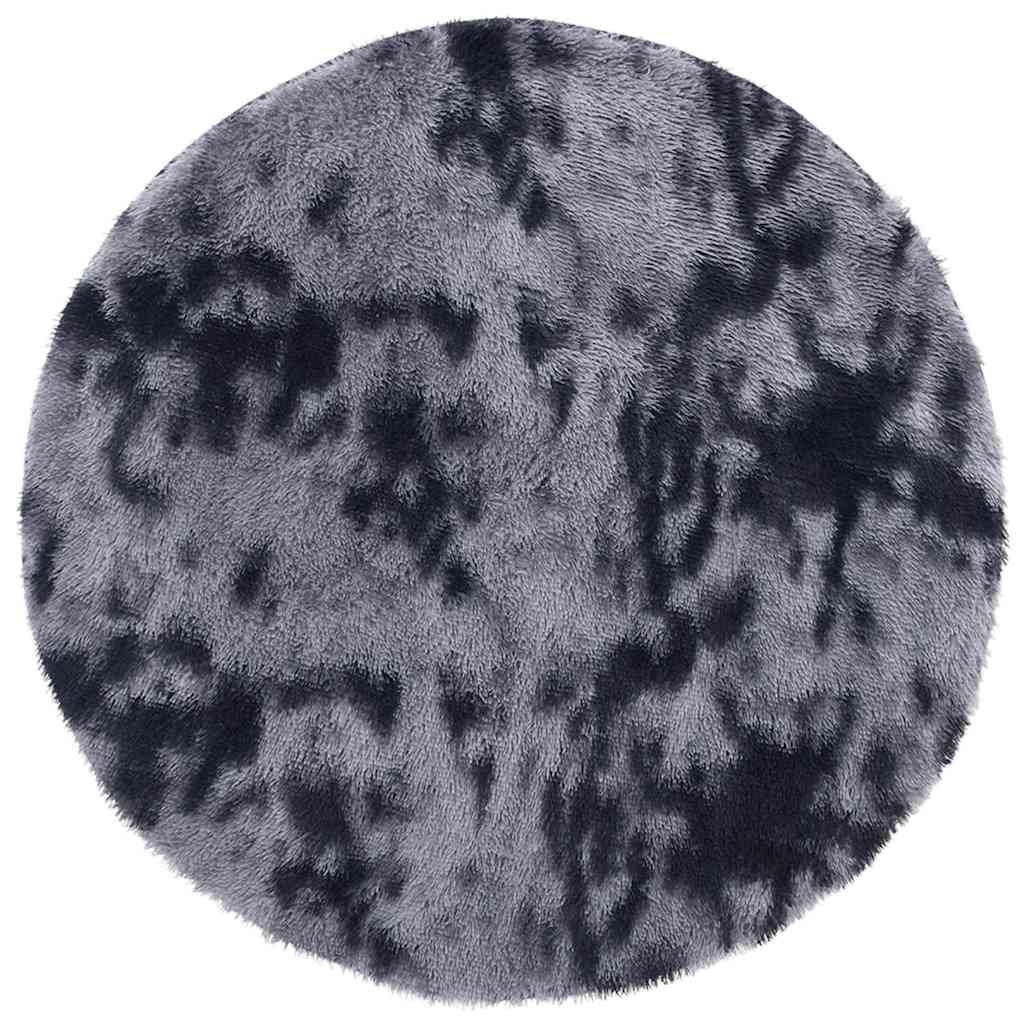 Tappeto Shaggy a Pelo Lungo NAVARRA Grigio Scuro 100x100 cm