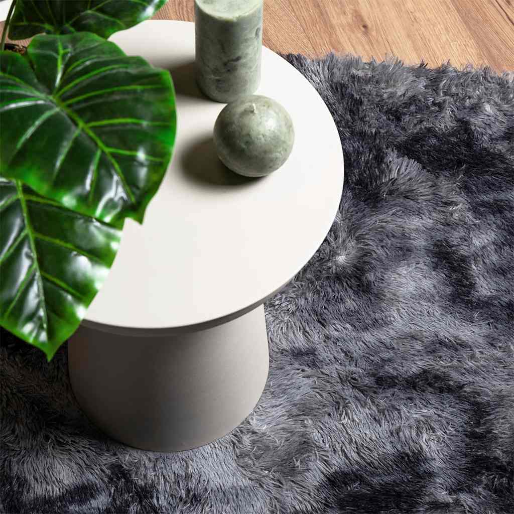 Tappeto Shaggy a Pelo Lungo NAVARRA Grigio Scuro 100x100 cm