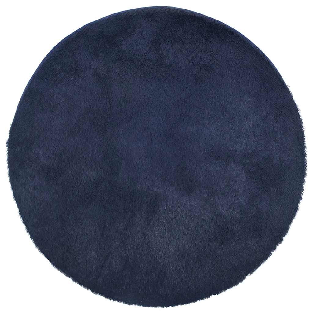 Tappeto Shaggy a Pelo Lungo NAVARRA Blu Marino 100x100 cm