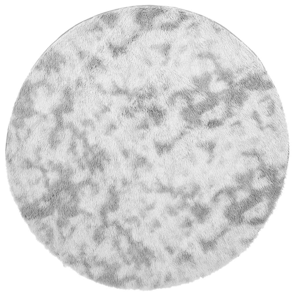 Tappeto Shaggy a Pelo Lungo NAVARRA Grigio Argento 100x100cm