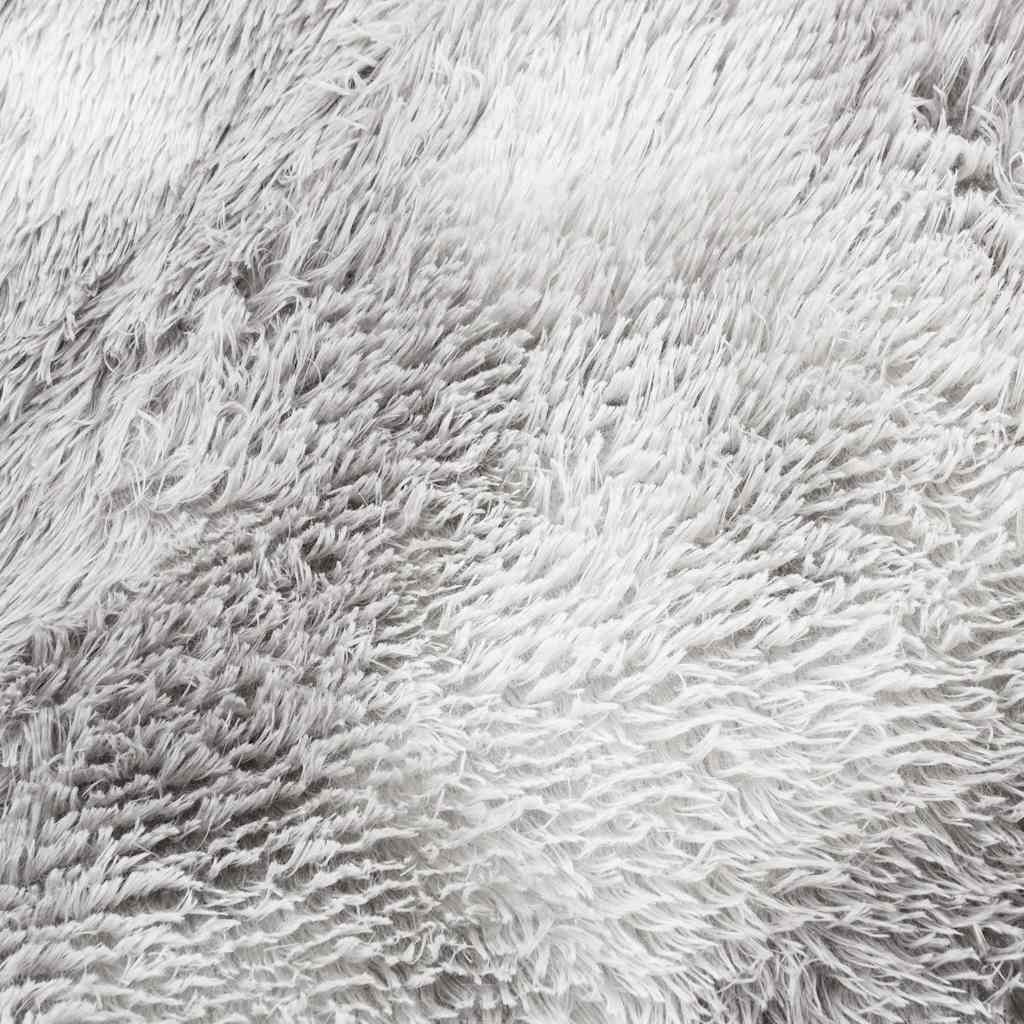 Tappeto Shaggy a Pelo Lungo NAVARRA Grigio Argento 120x120cm