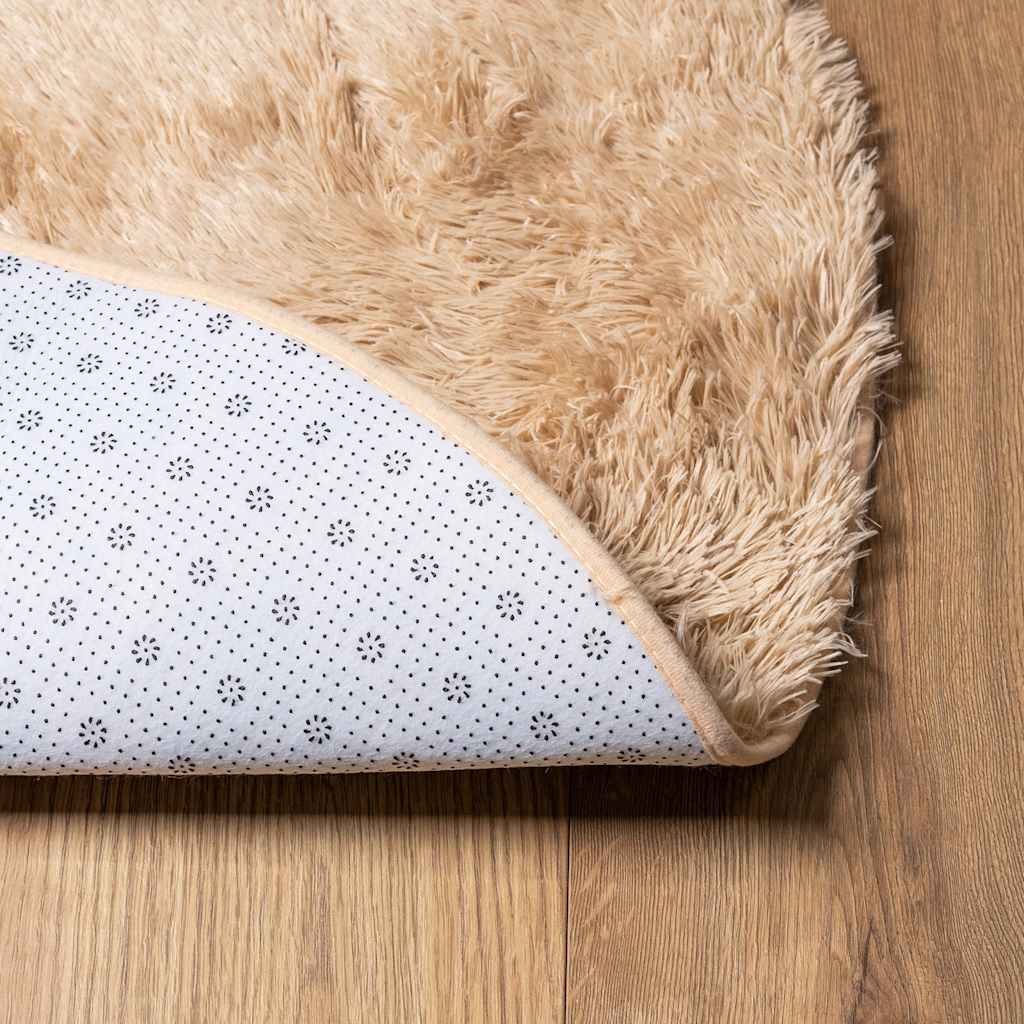 Tappeto Shaggy a Pelo Lungo NAVARRA Beige 160x160 cm poliestere