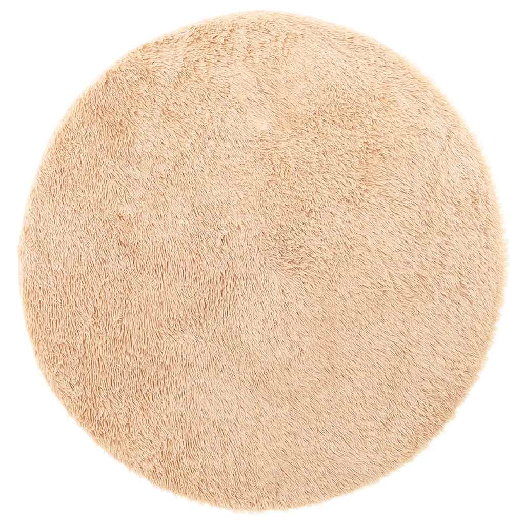Tappeto Shaggy a Pelo Lungo NAVARRA Beige 200x200 cm poliestere