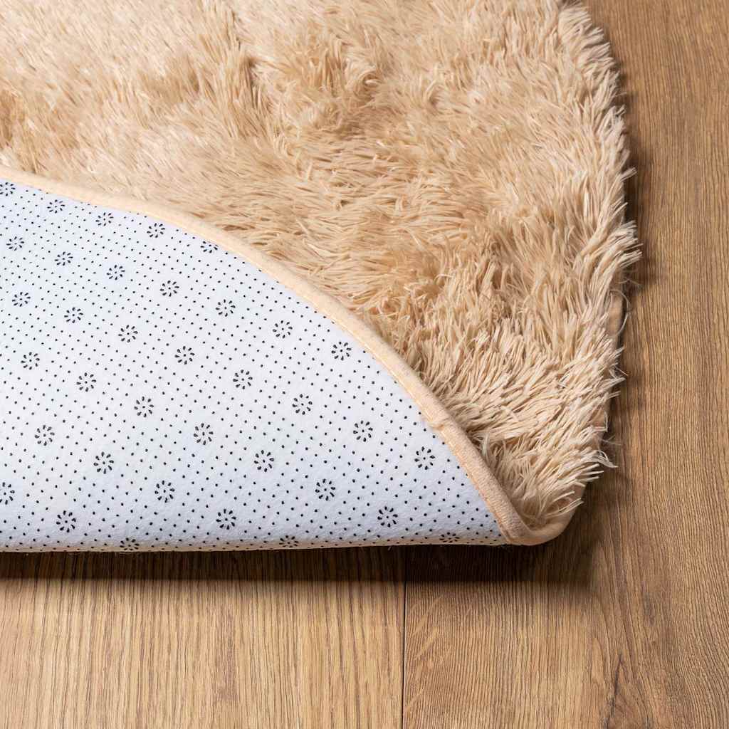 Tappeto Shaggy a Pelo Lungo NAVARRA Beige 200x200 cm poliestere