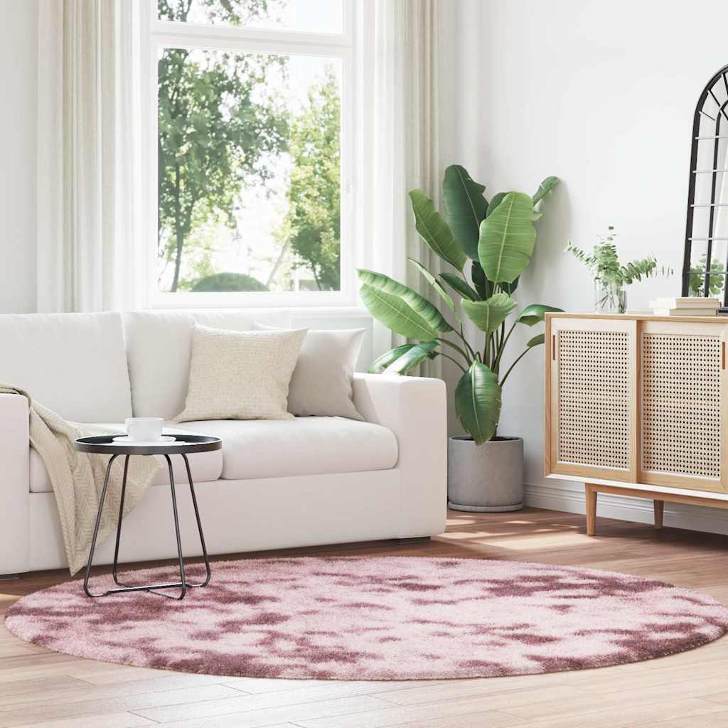 Tappeto Shaggy a Pelo Lungo NAVARRA Rosa Antico 200x200cm