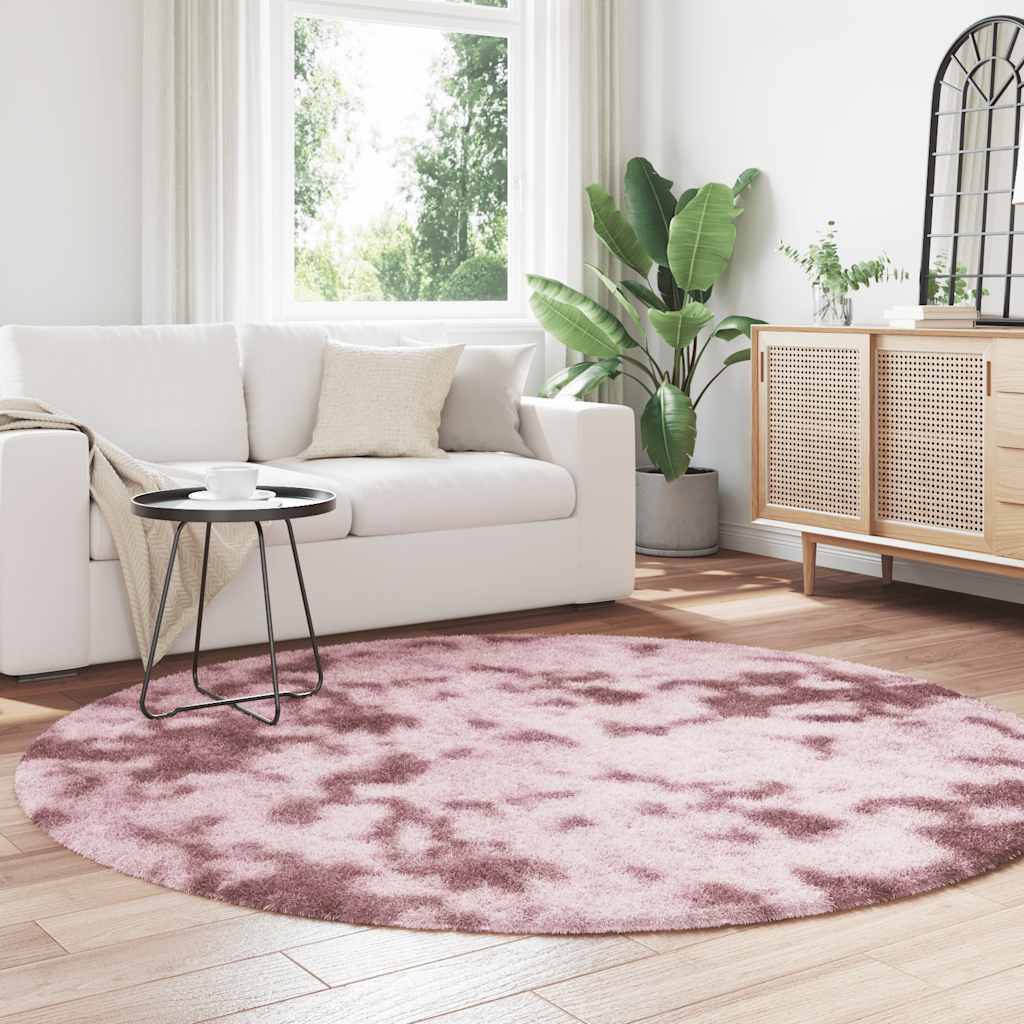 Tappeto Shaggy a Pelo Lungo NAVARRA Rosa Antico 200x200cm
