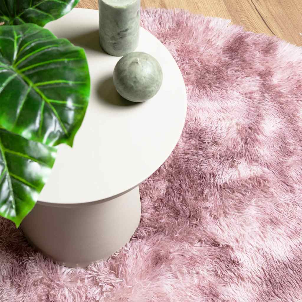 Tappeto Shaggy a Pelo Lungo NAVARRA Rosa Antico 200x200cm