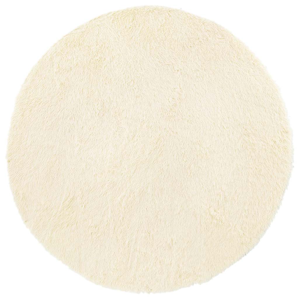 Tappeto Shaggy a Pelo Lungo NAVARRA Crema 240x240 cm poliestere