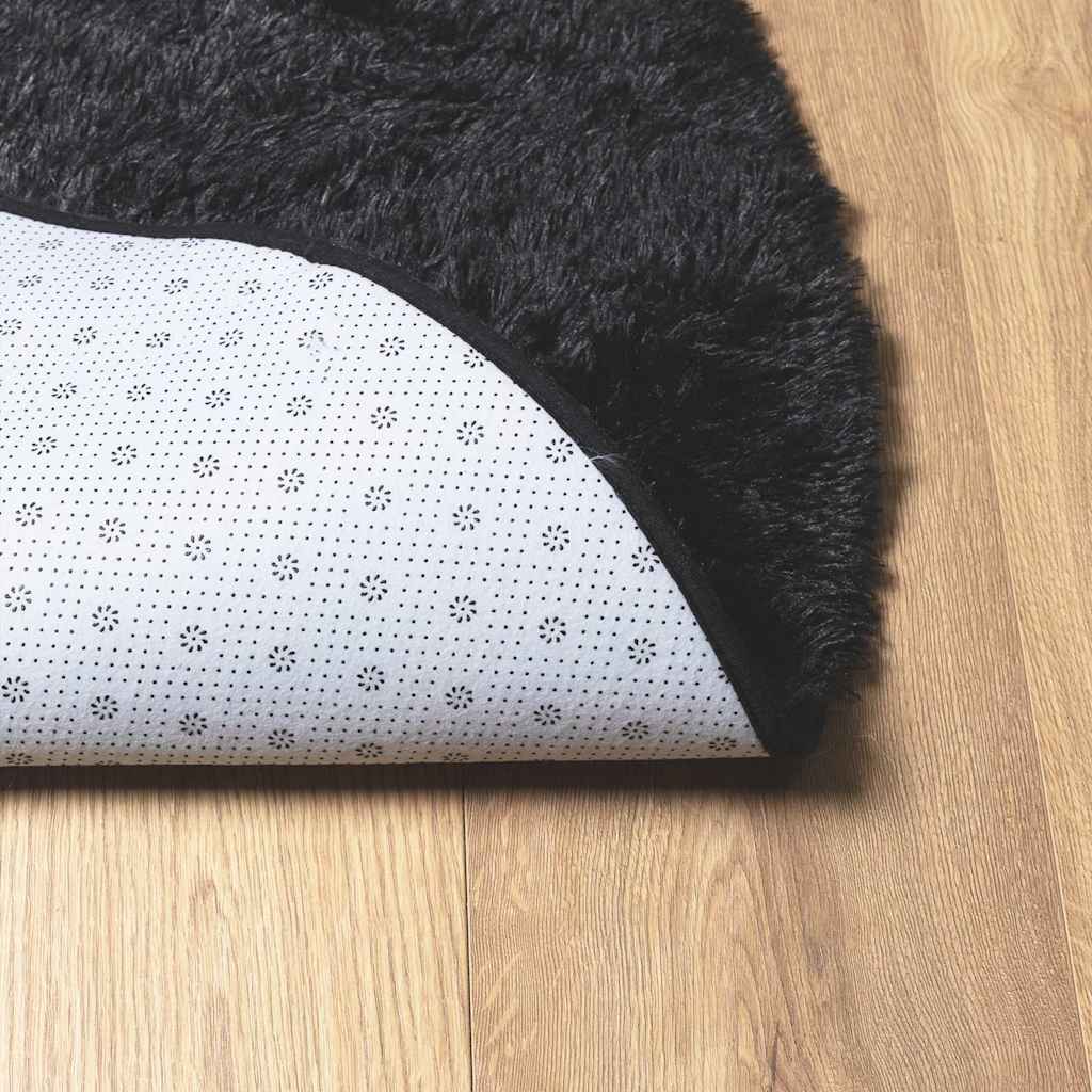 Tappeto Shaggy a Pelo Lungo NAVARRA Nero 300x200 cm poliestere
