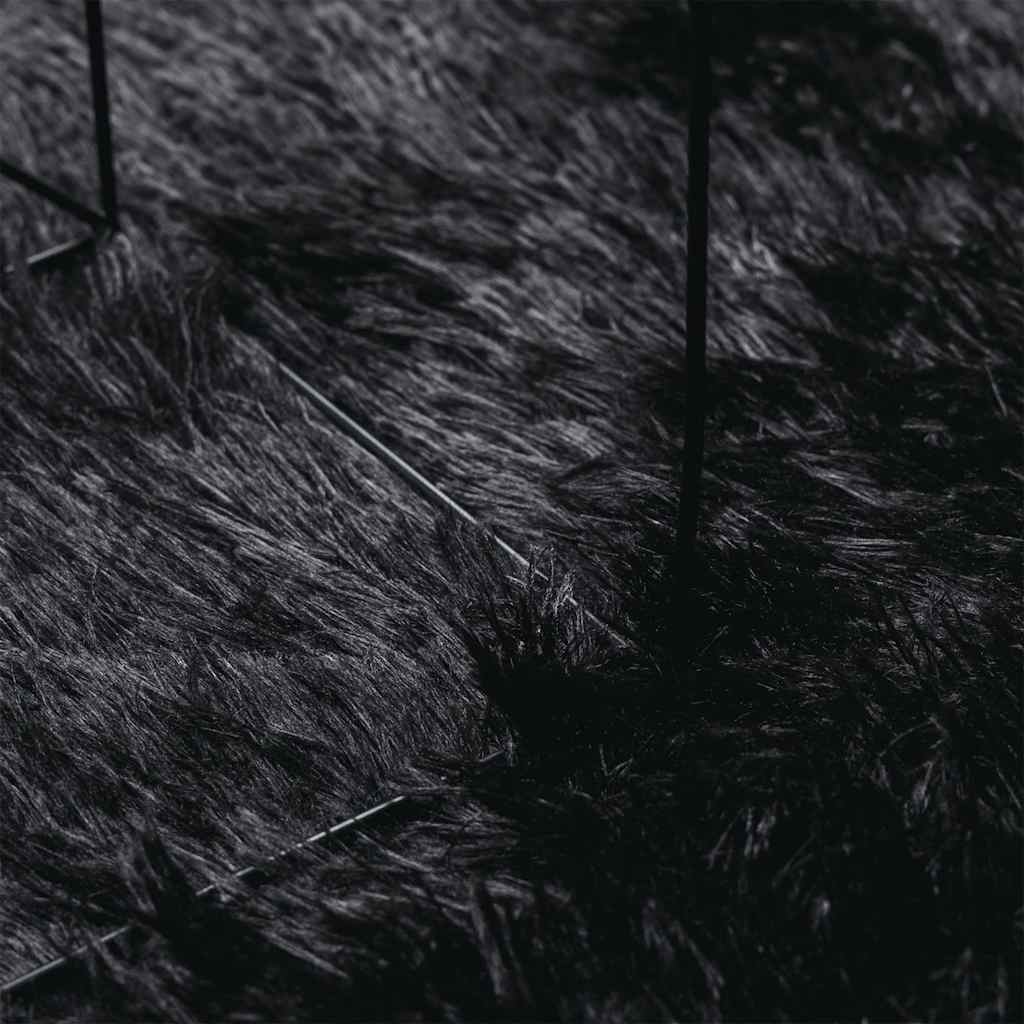 Tappeto Shaggy a Pelo Lungo NAVARRA Nero 300x200 cm poliestere