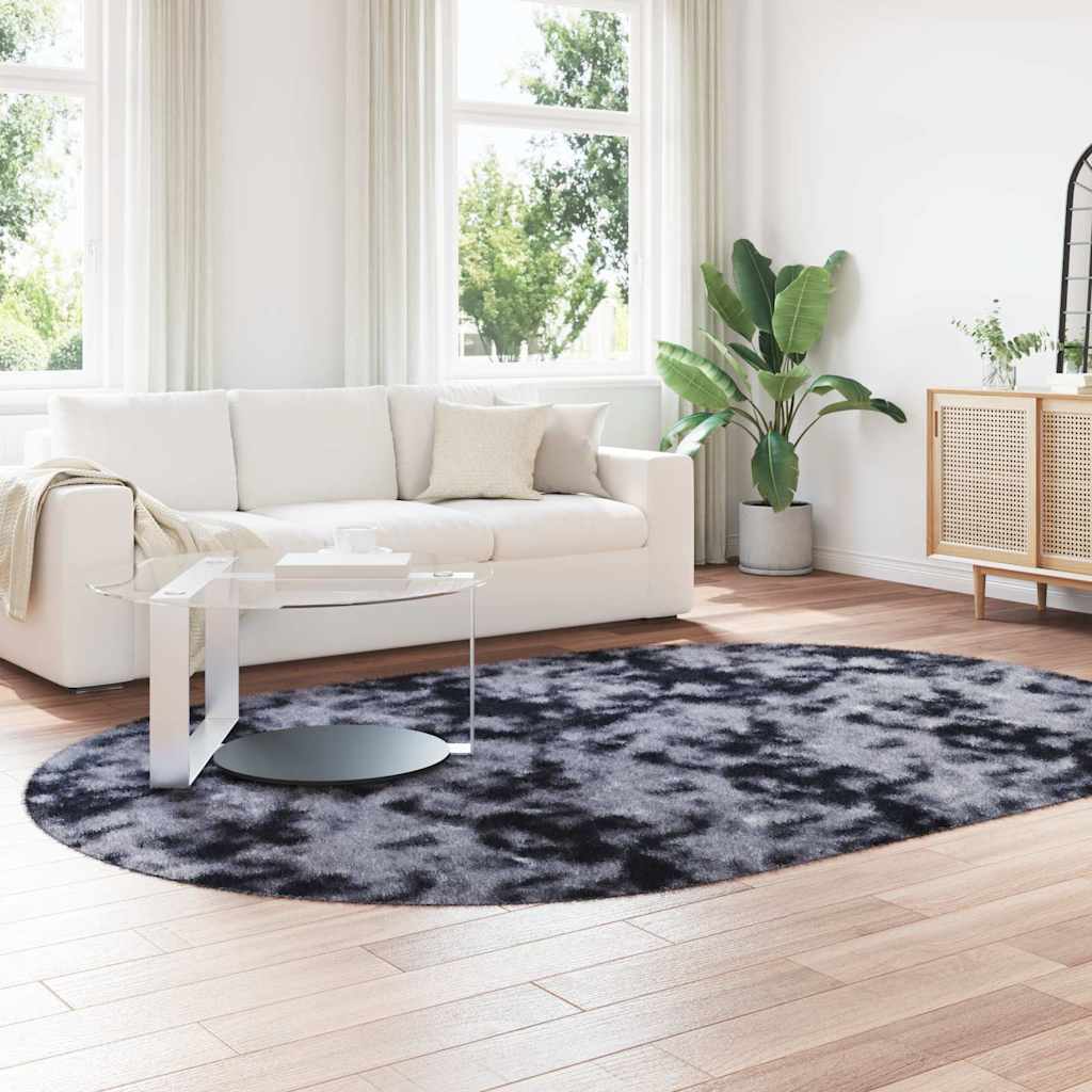 Tappeto Shaggy a Pelo Lungo NAVARRA Grigio Scuro 300x200 cm