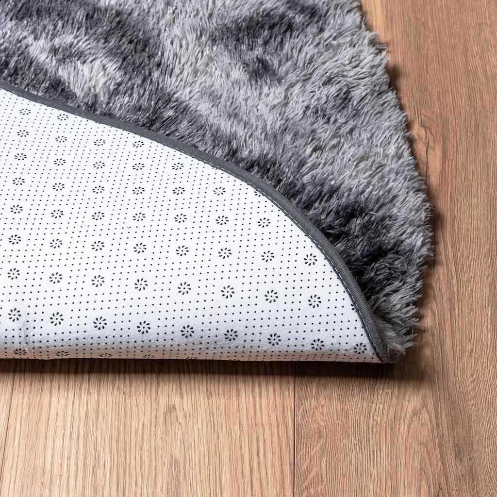 Tappeto Shaggy a Pelo Lungo NAVARRA Grigio Scuro 300x200 cm