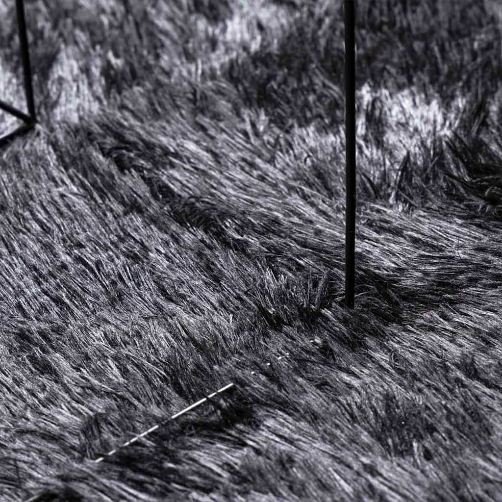 Tappeto Shaggy a Pelo Lungo NAVARRA Grigio Scuro 300x200 cm