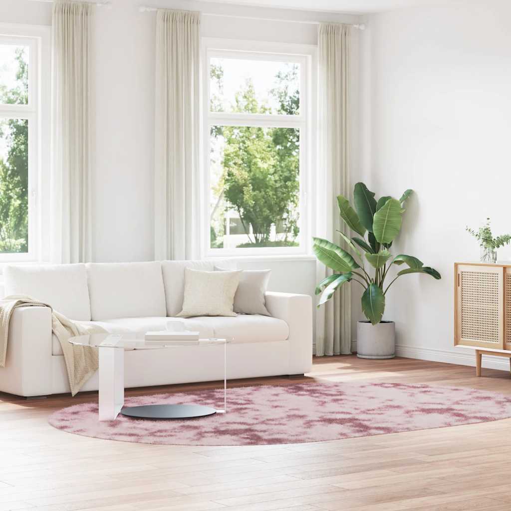 Tappeto Shaggy a Pelo Lungo NAVARRA Rosa Antico 300x200 cm