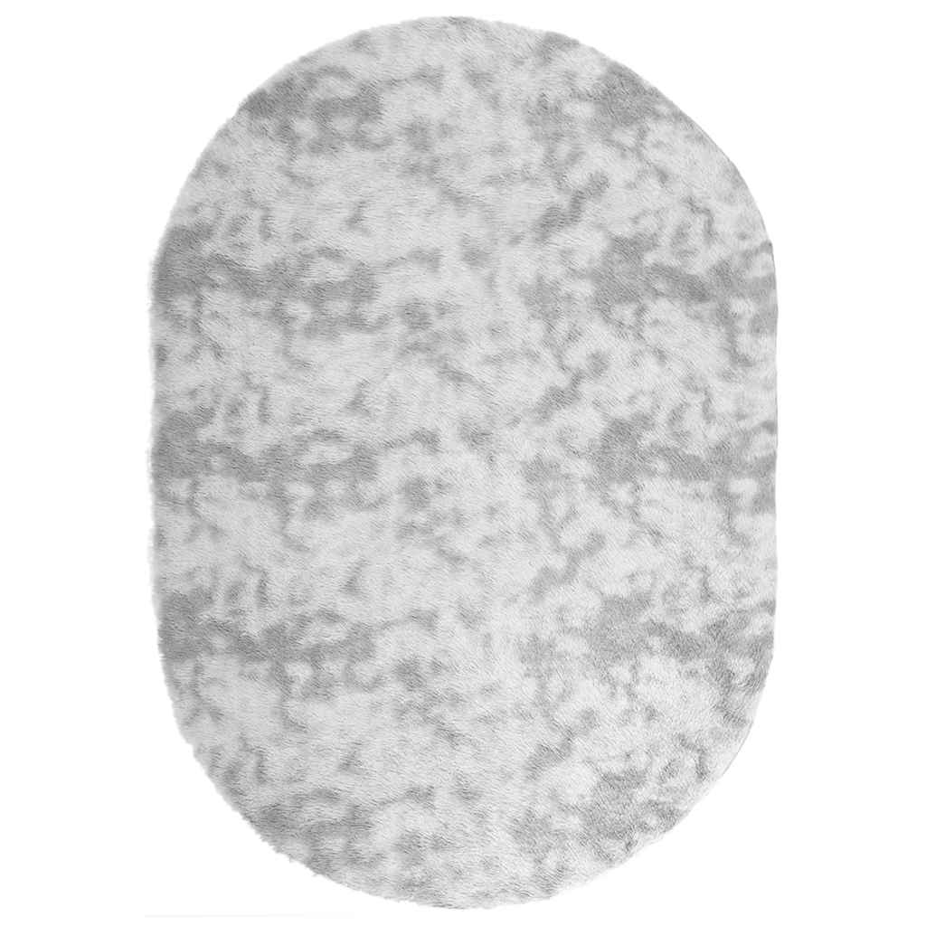 Tappeto Shaggy a Pelo Lungo NAVARRA Grigio Argento 300x200 cm