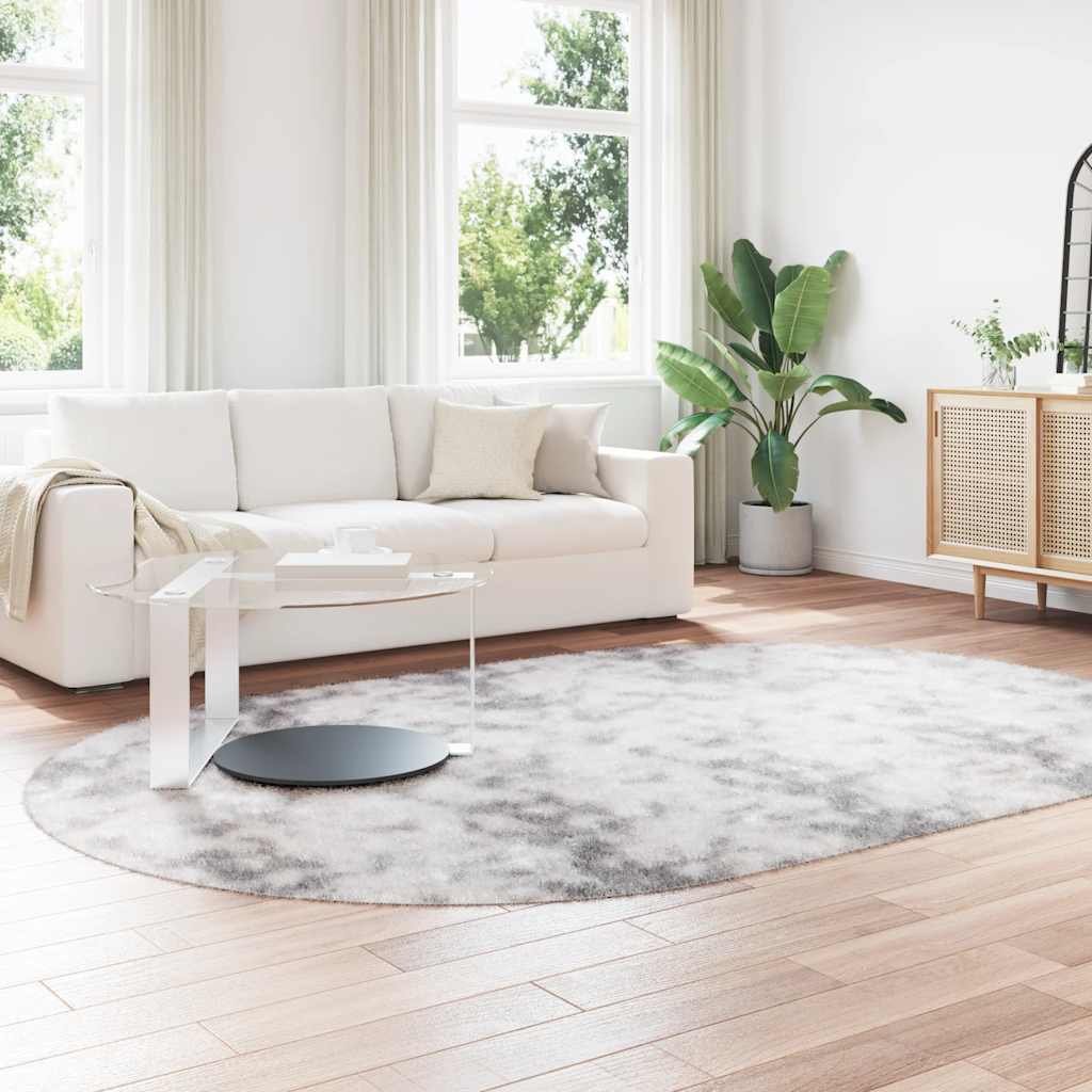 Tappeto Shaggy a Pelo Lungo NAVARRA Grigio Argento 300x200 cm