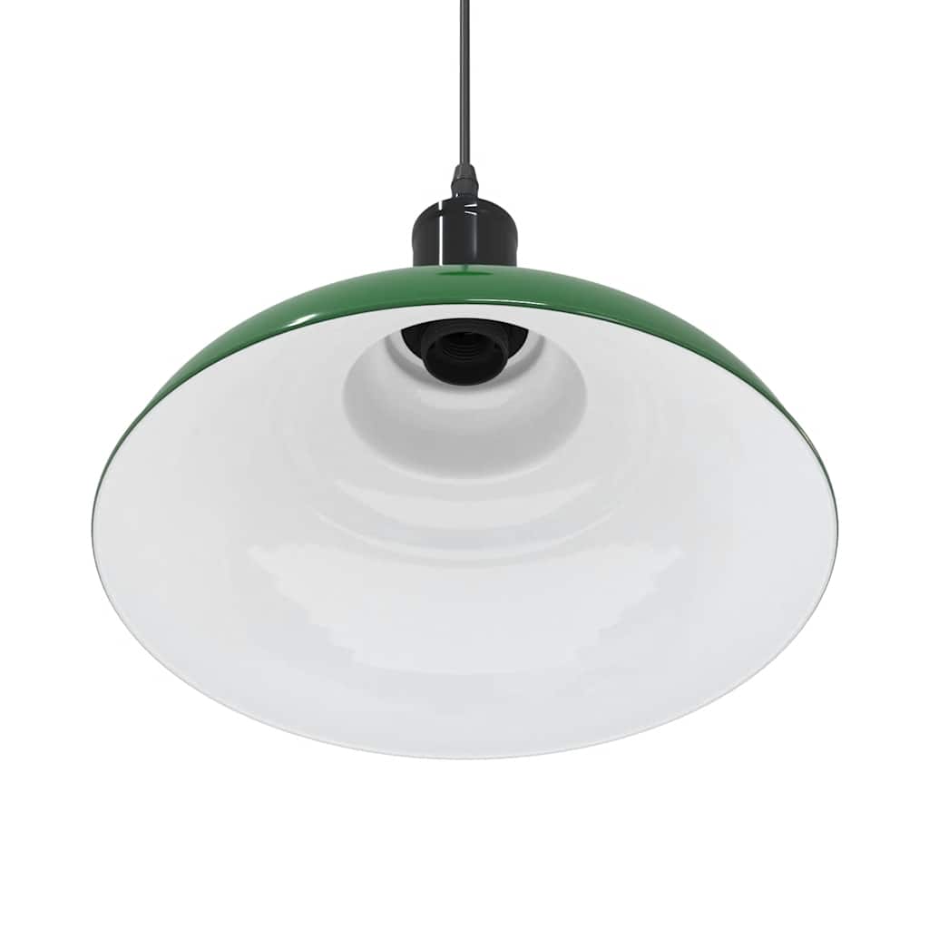 Lampada a Sospensione Regolabile E27 Verde Lucido Ø31cm Metallo
