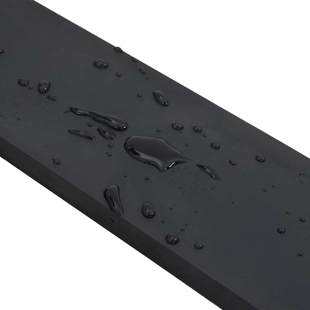Bordo in Gomma per Spazzaneve Nero 180x8x1 cm