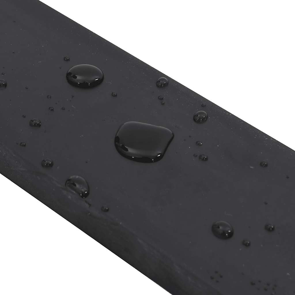 Bordo in Gomma per Spazzaneve Nero 180x10x2 cm