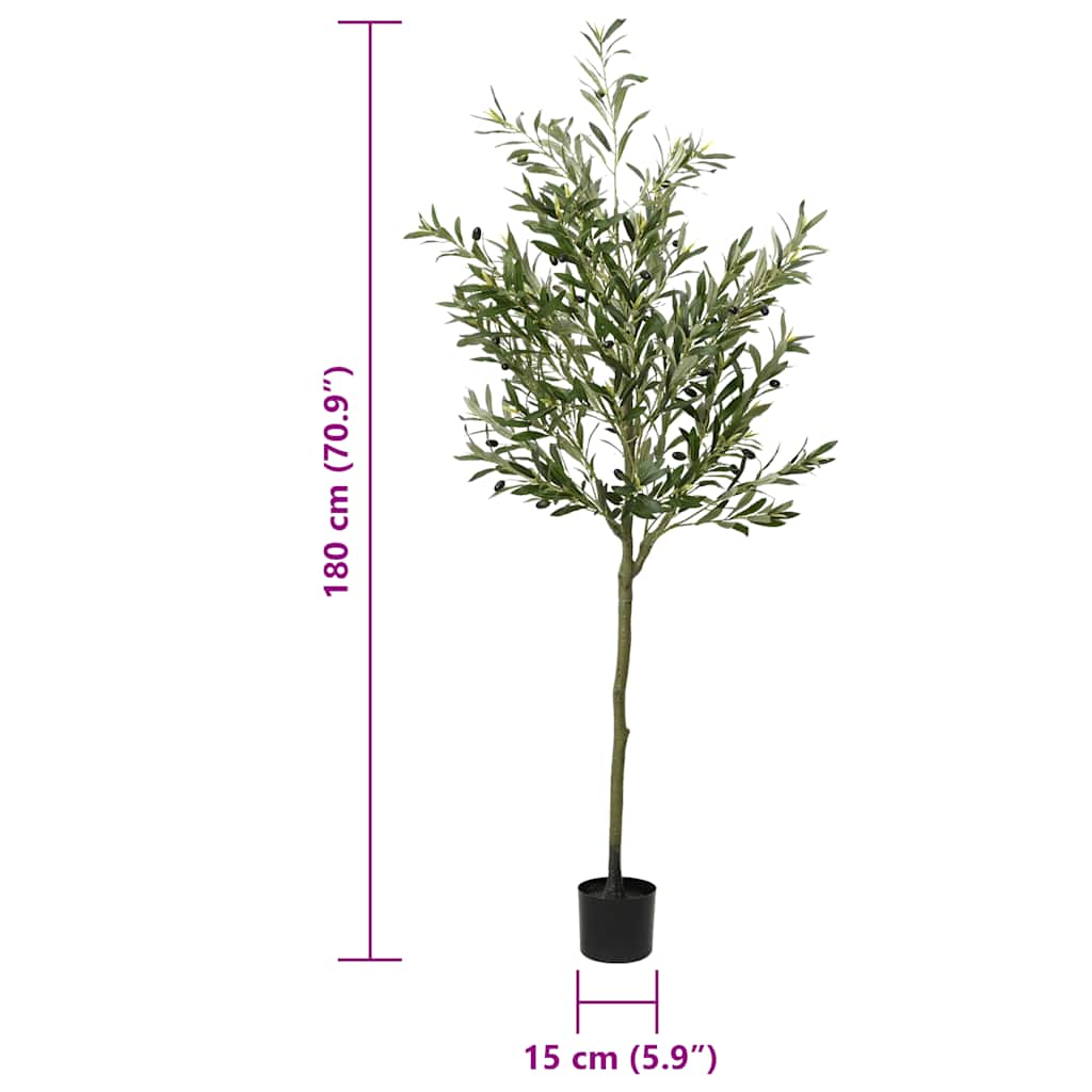 Albero Ulivo Artificiale 700 Foglie 165 cm Verde