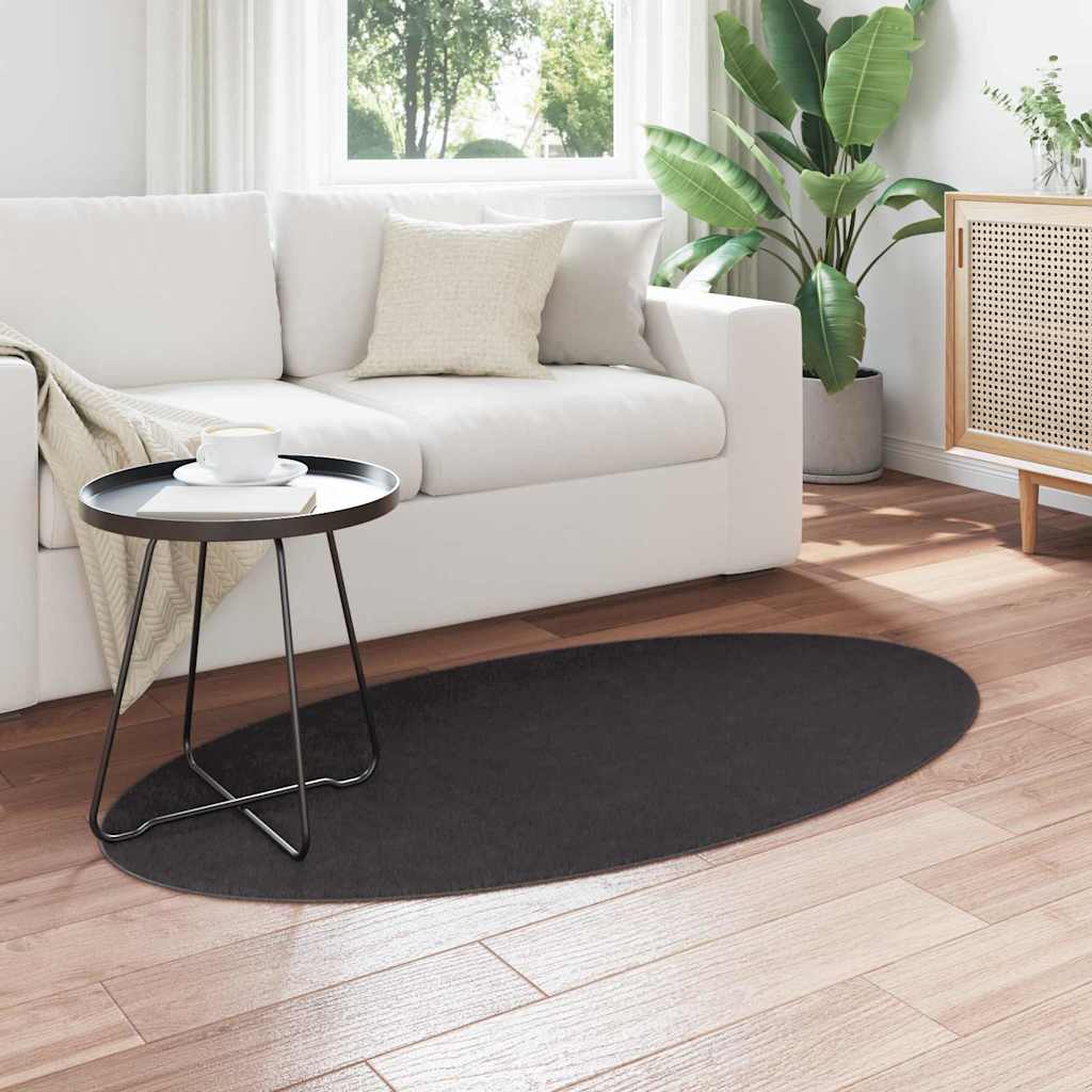 Tappeto HUARTE Antracite 80 x 150 cm 100% Poliestere