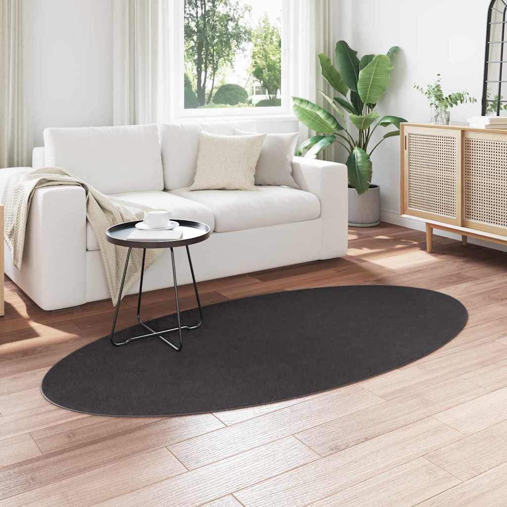 Tappeto HUARTE Antracite 100 x 200 cm 100% Poliestere