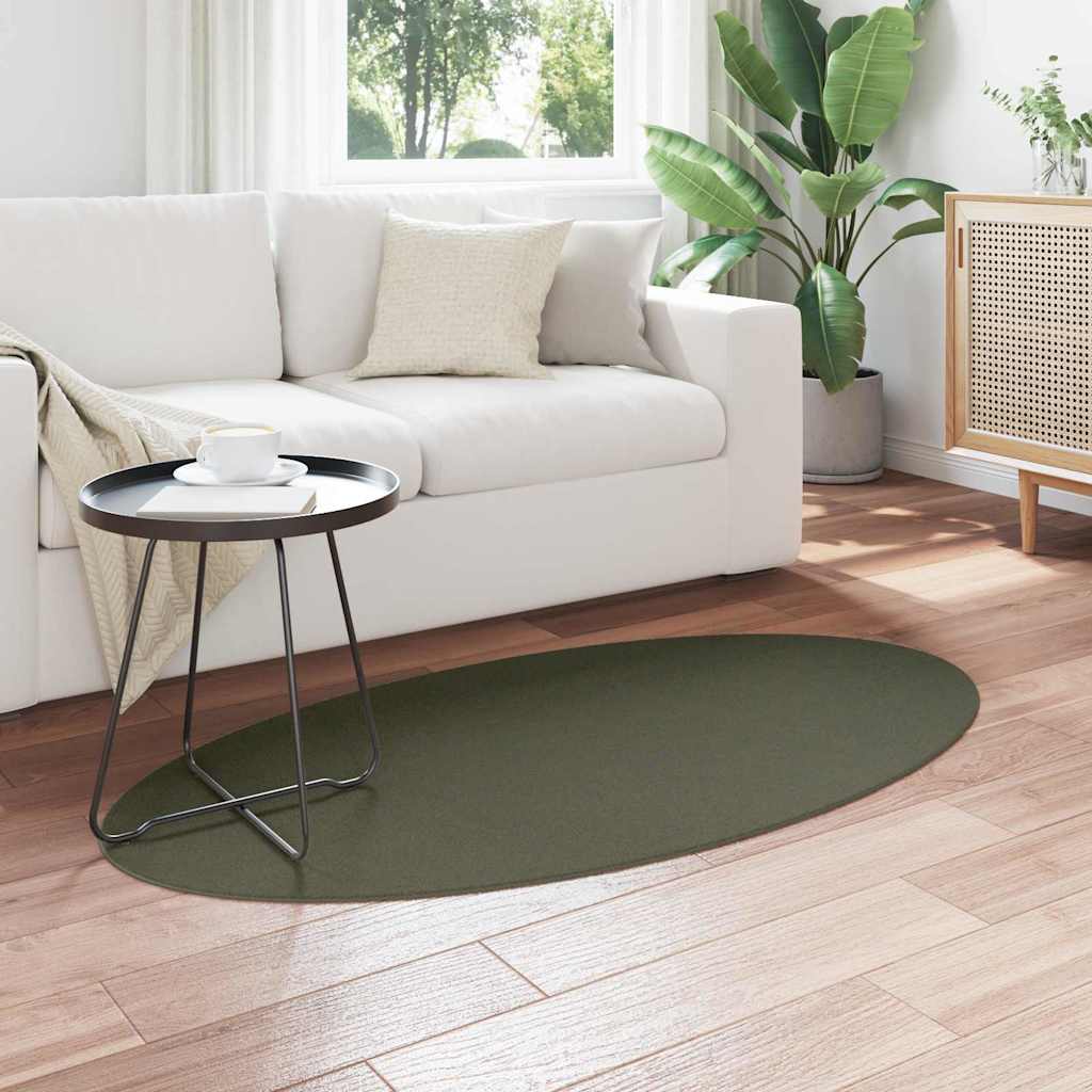 Tappeto HUARTE Verde Foresta 80 x 150 cm 100% Poliestere