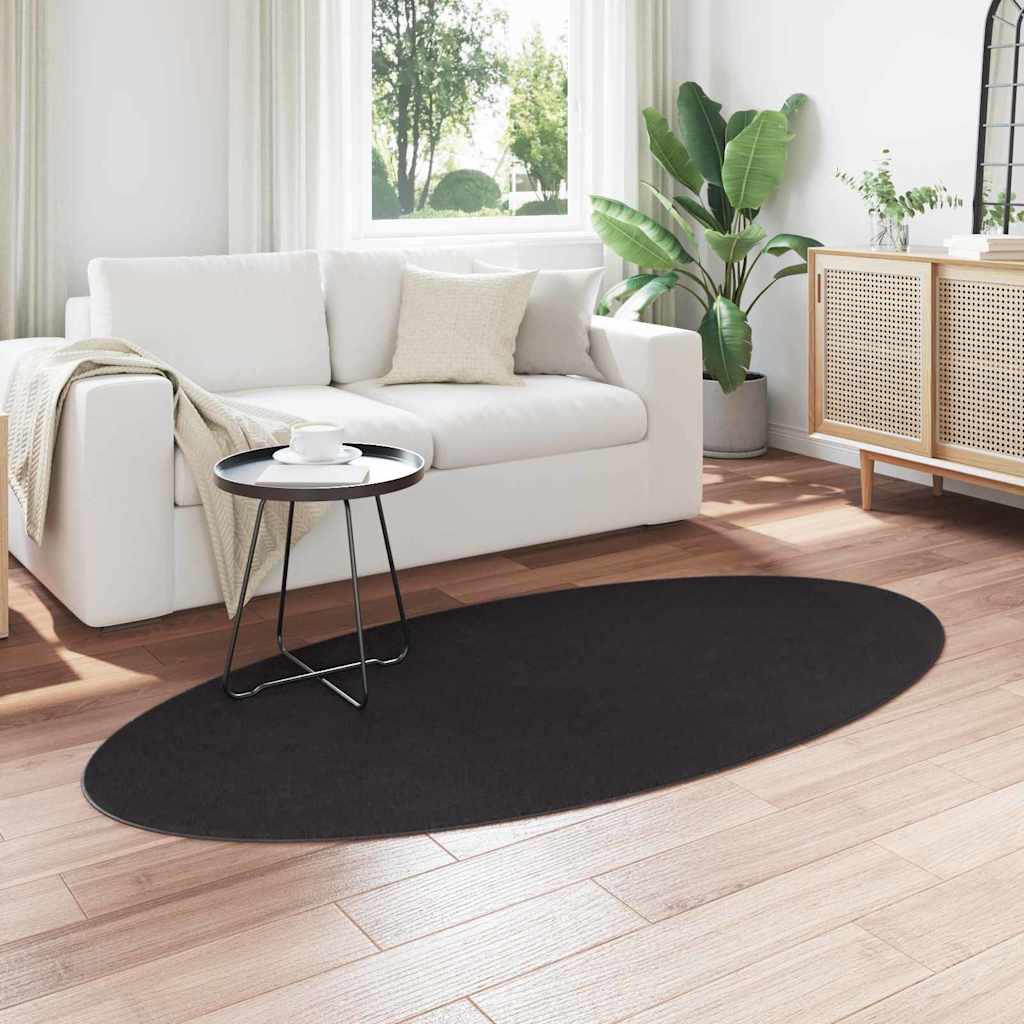 Tappeto HUARTE Nero 100 x 200 cm 100% Poliestere