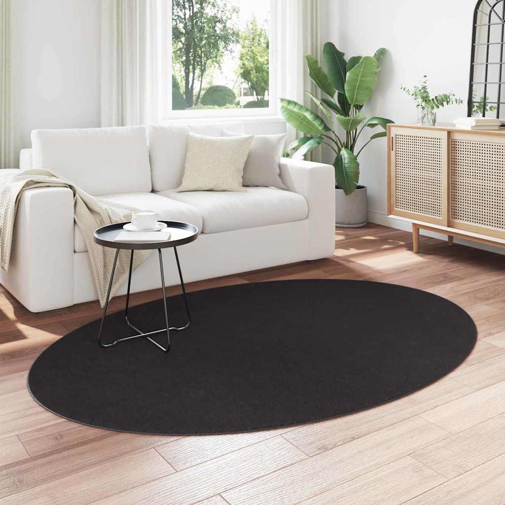 Tappeto HUARTE Nero 140 x 200 cm 100% Poliestere