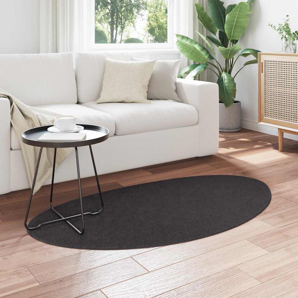 Tappeto HUARTE Antracite 80 x 150 cm Poliestere