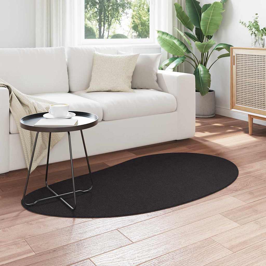 Tappeto HUARTE Nero 80 x 150 cm Poliestere
