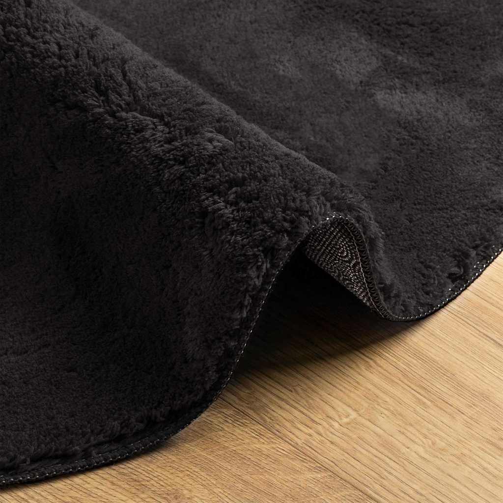 Tappeto HUARTE Nero 100 x 200 cm Poliestere