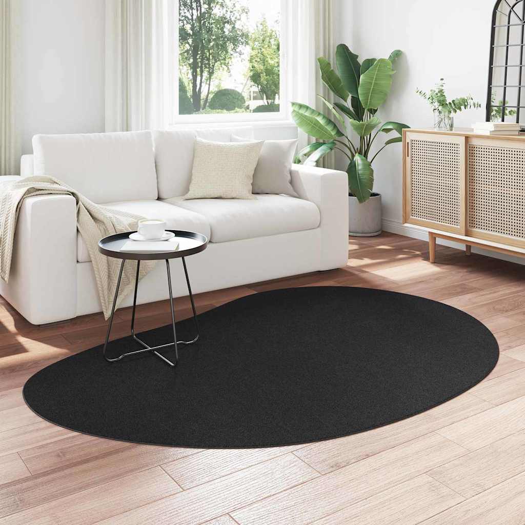 Tappeto HUARTE Nero 140 x 200 cm Poliestere