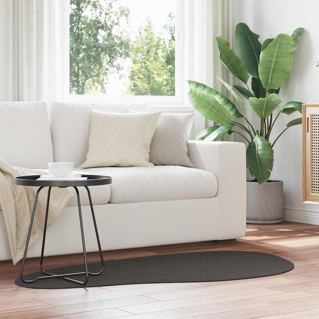 Tappeto HUARTE Antracite 80 x 150 cm Poliestere