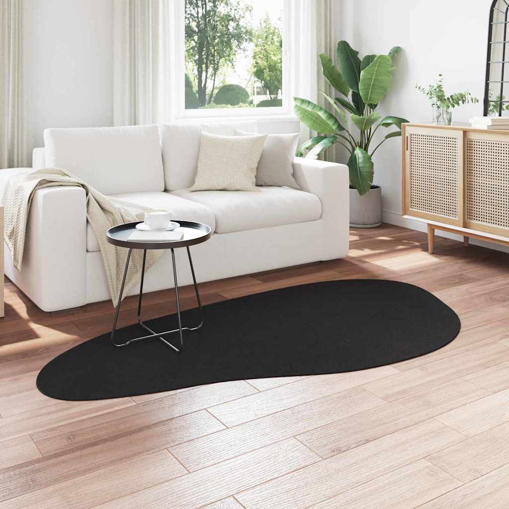 Tappeto HUARTE Nero 100 x 200 cm Poliestere