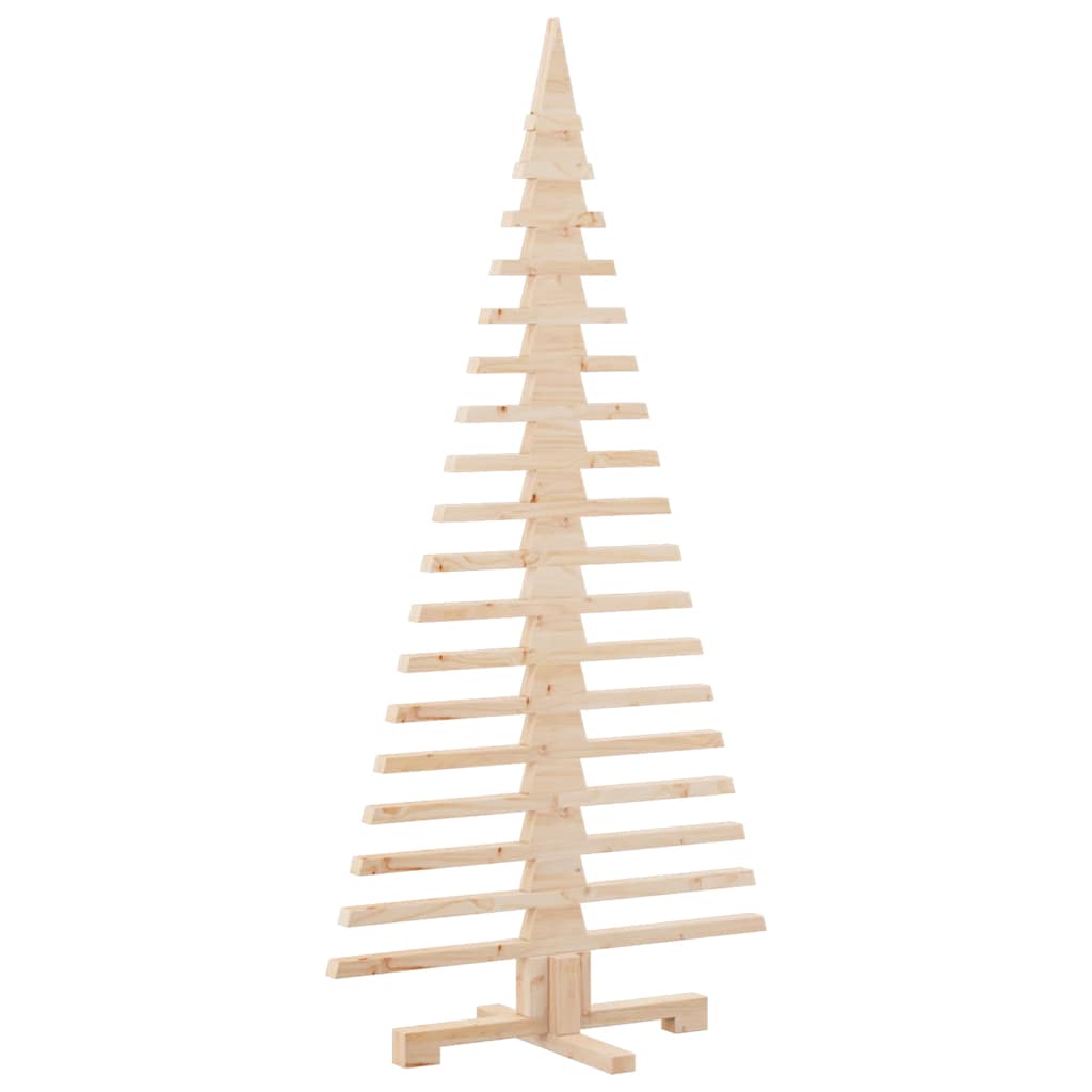 Albero di Natale in legno per decorazioni 150 cm in legno massello di pino